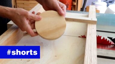 How to cut circles with a table saw. #shorts