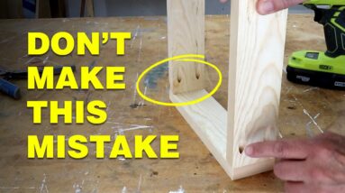 The most common pocket hole joinery mistake. #shorts