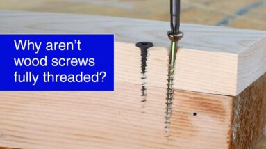 Why are woodscrews only partially threaded? #shorts