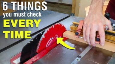 Watch this BEFORE turning on a table saw. The Table Saw Golden Rule.