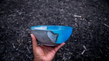 Cement and epoxy resin bowl