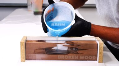 Resin wood desk lamp: How to make step by step