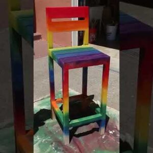 i made a rainbow barstool