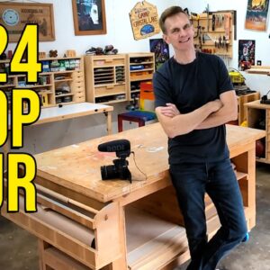 2024 Shop Tour - How to set up an inexpensive, efficient woodworking shop in a small space