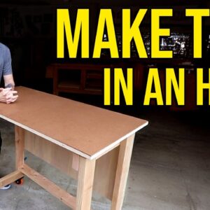 Dead simple, basic mobile standing desk/work table